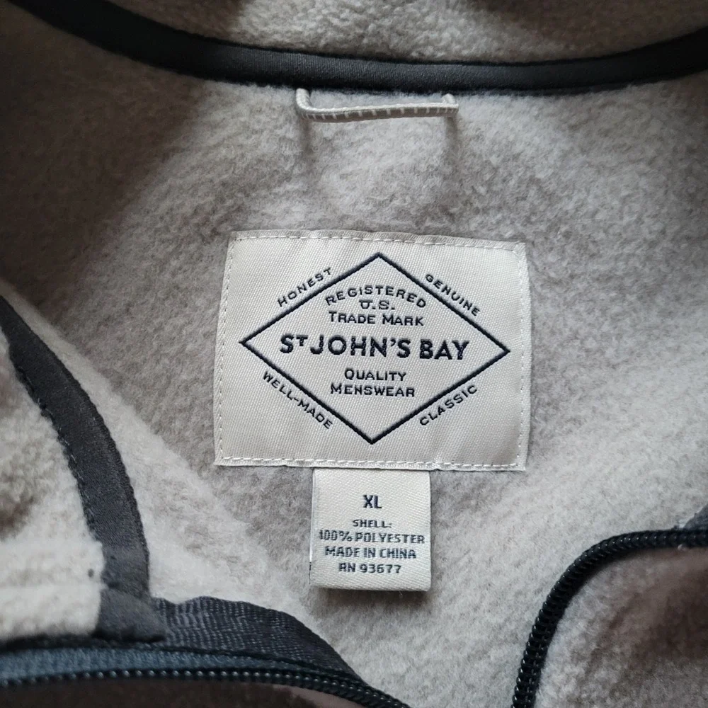 St. John's Bay XL Men's Quarter-Zip Fleece‎ Pullover Normcore Gorpcore Soft